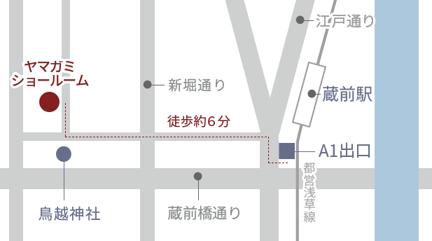 地図　浅草駅より徒歩６分