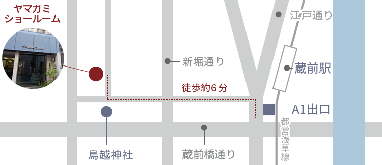 地図　浅草駅より徒歩６分